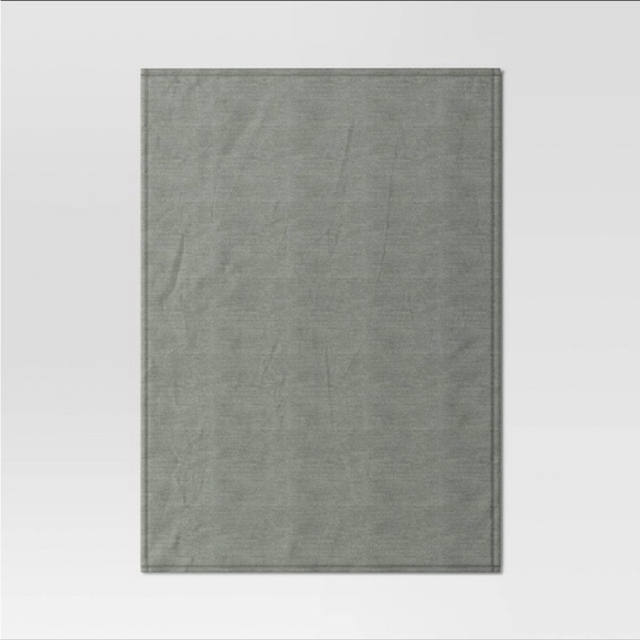 NWT Oversized Casual Chenille Throw with Faux Shearling Green - Threshold - Picture 2 of 7